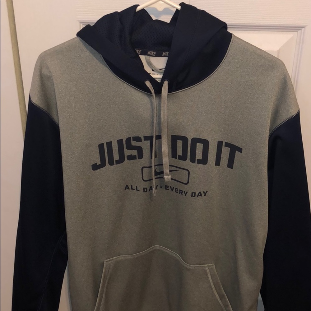 Gray and Navy Nike hoodie